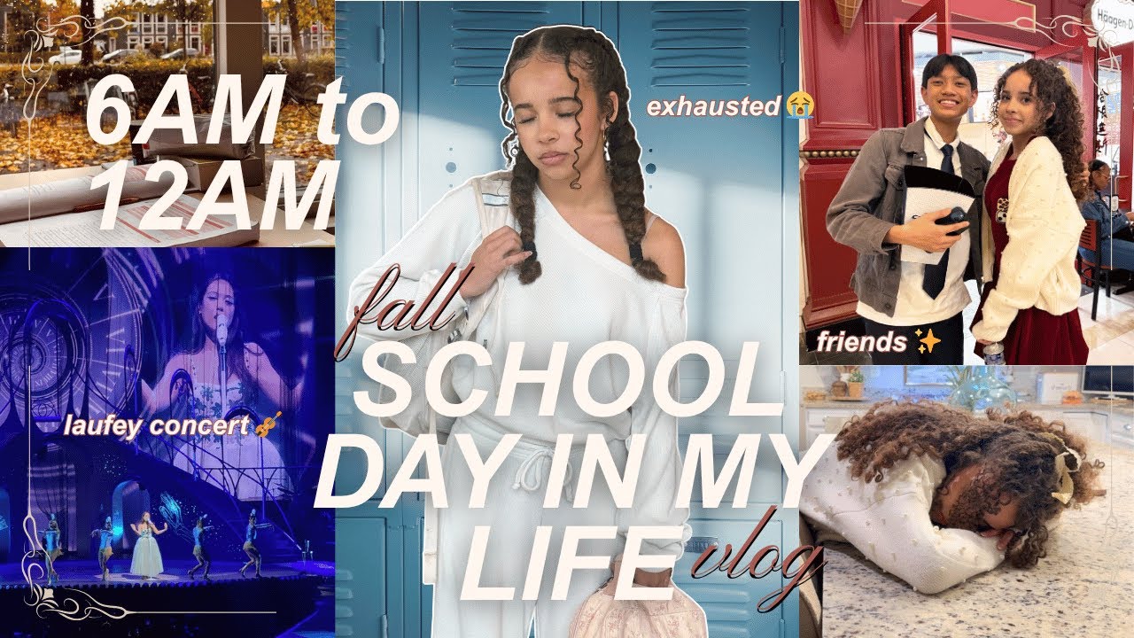 6AM to Midnight School Day & Laufey Concert Vlog | Realistic Day in My Life