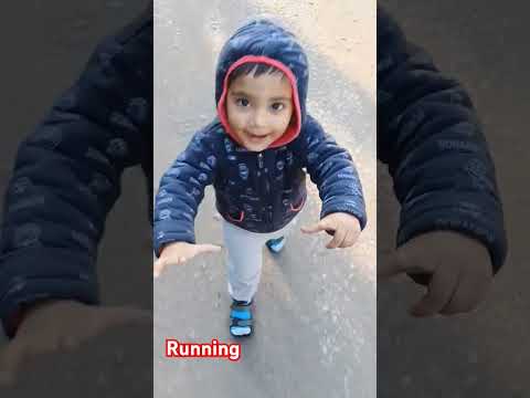 Cute baby boy running on the road funny #shorts #cutebaby #funny #baby #cute #twins #running