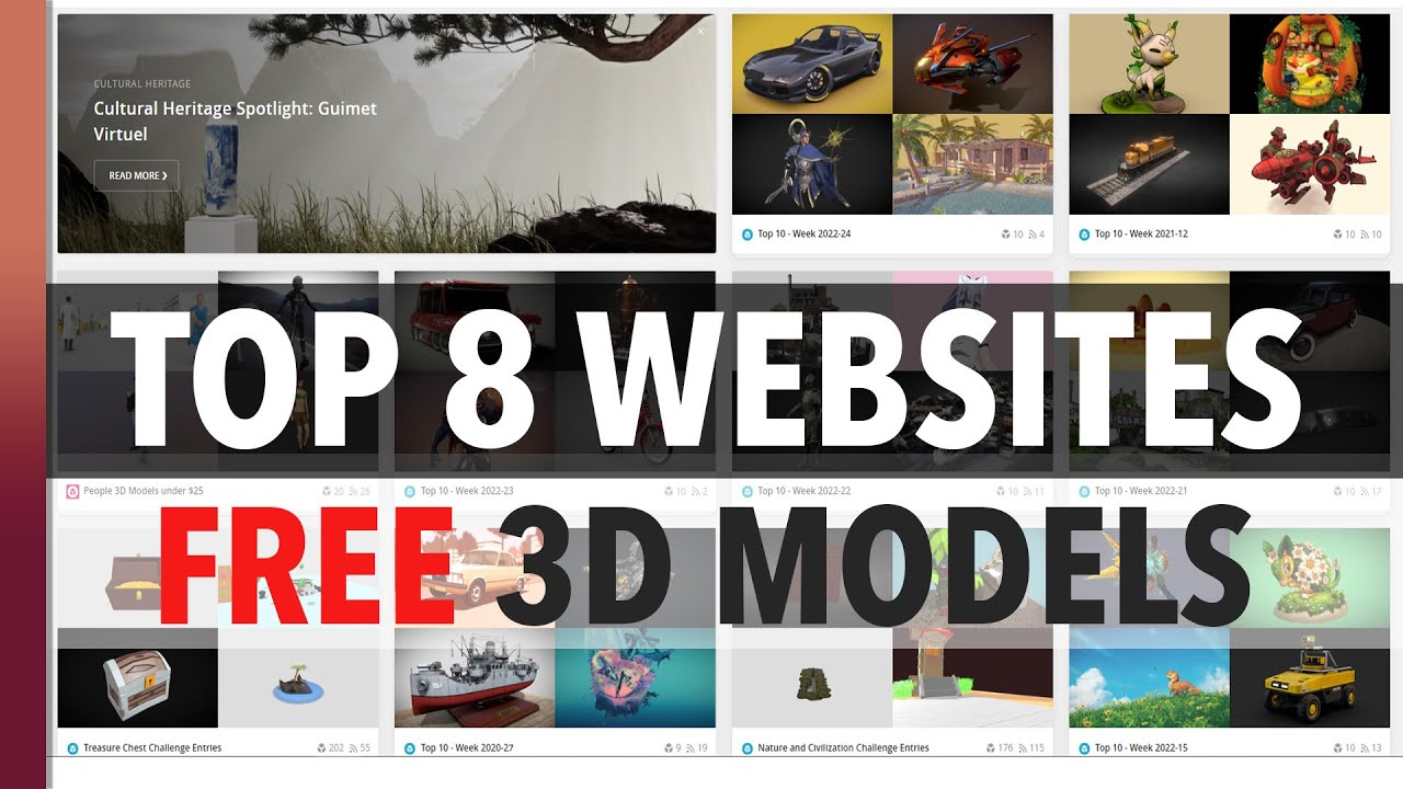 Top 8 8 Best Websites for Free 3D Models