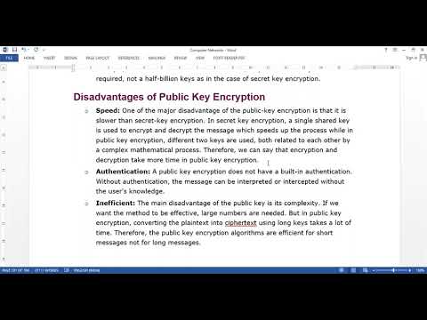 06 JAN 2021 ADVANTAGE AND DISADVANTAGE OF PUBLIC KEY ENCRYPTION