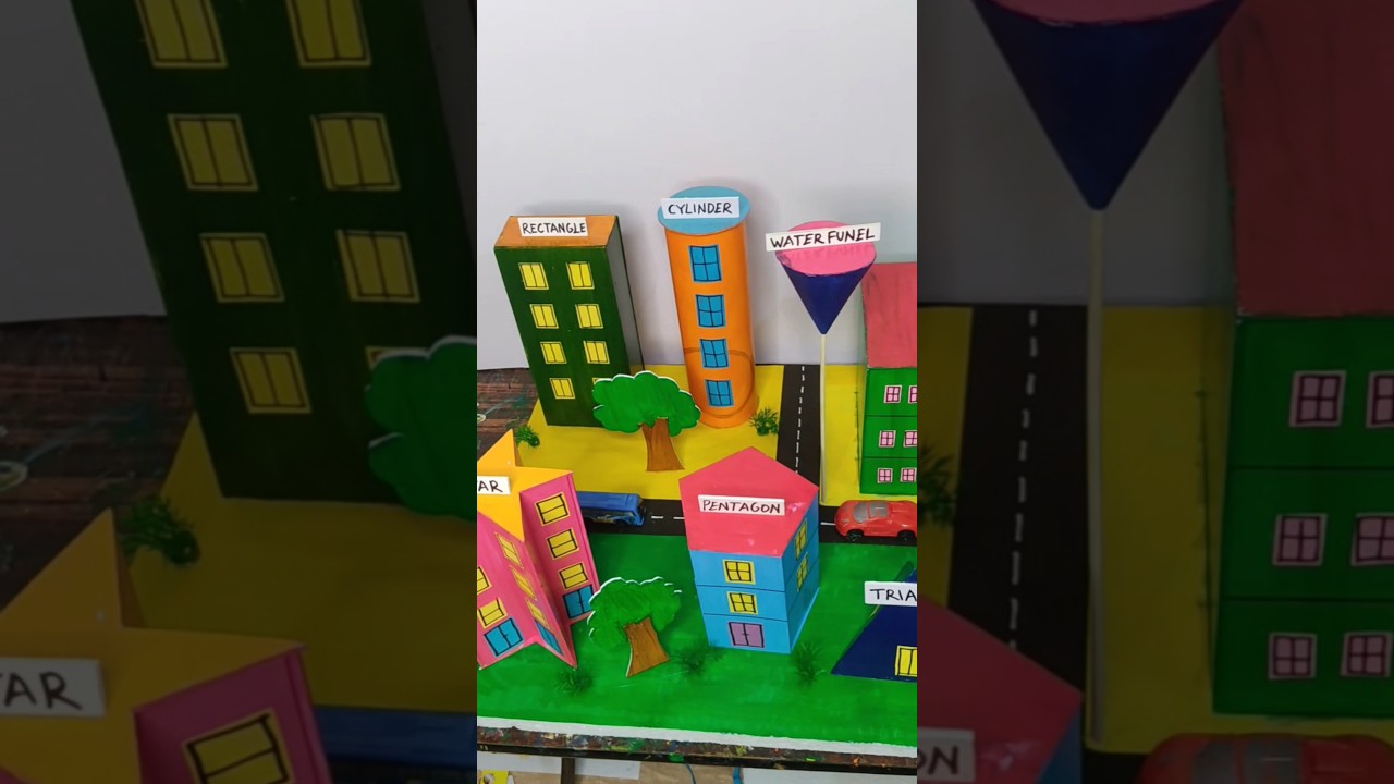 Creative 3D Shapes Model for Your School Maths Project 🏫