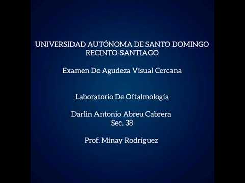Examen agudeza visual cercana