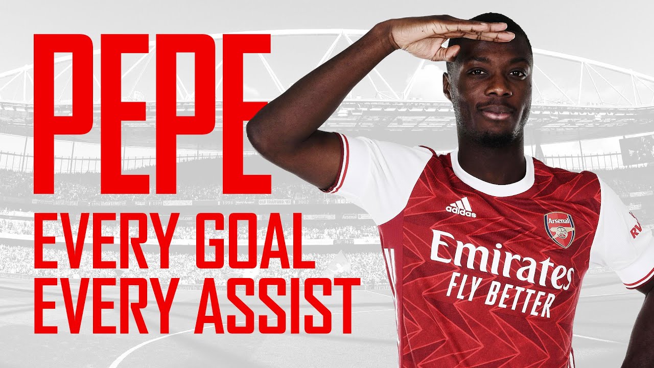 Nicolas Pepe's 2019/20 Goals & Assists ⚽