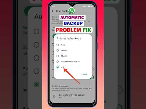 👆Whatsapp Auto Backup Off ⚡ Whatsapp Auto Backup Problem Fix #shorts #mobile #whatsapp