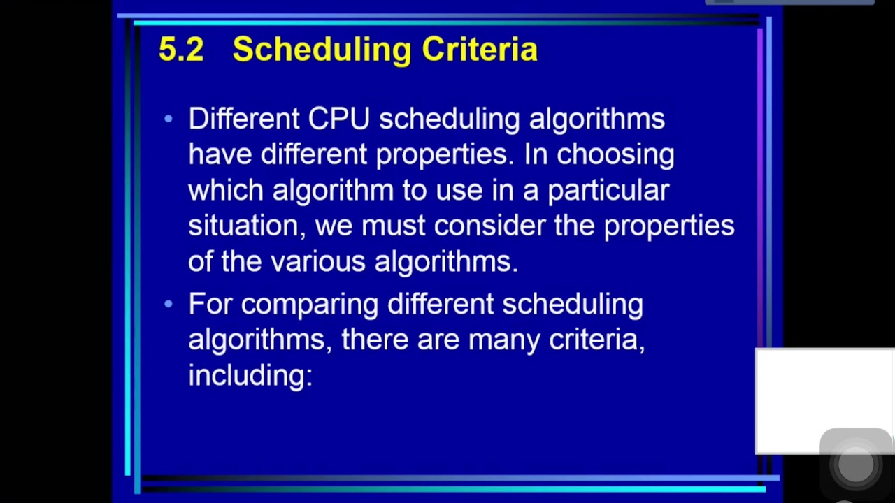 Sec 5.2: Scheduling Criteria 📅