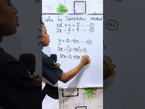 solve simultaneous equations by substitution method #mathschallenge #algebra #simultaneousequations