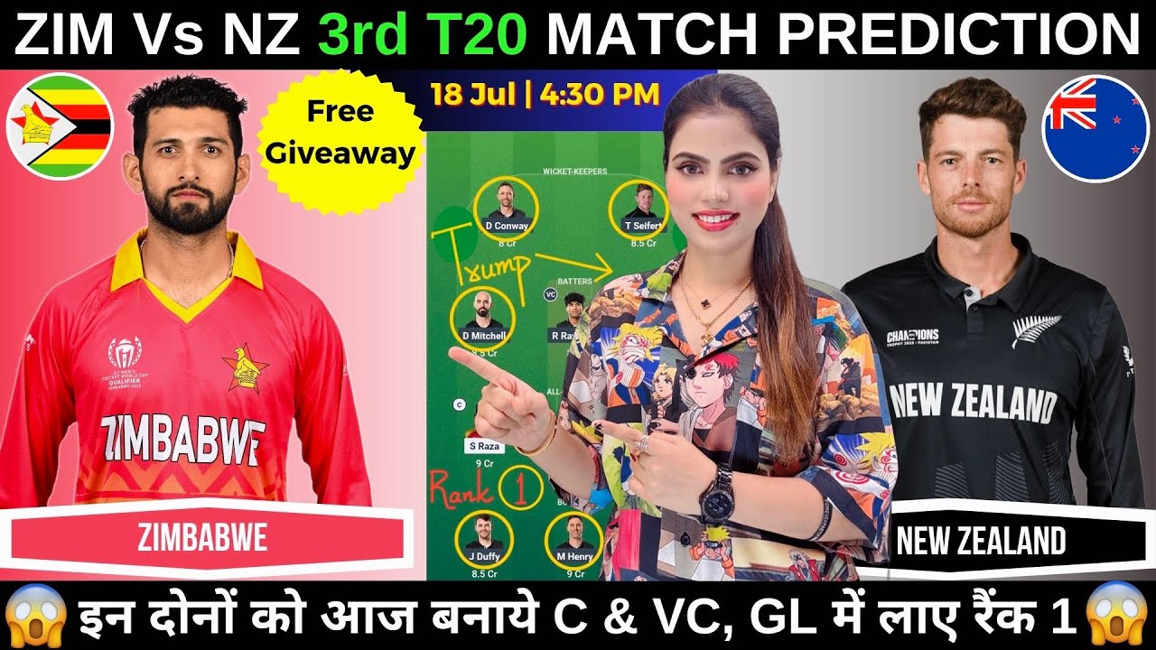 ZIM vs NZ Today: 3rd T20 Match Prediction 🏏