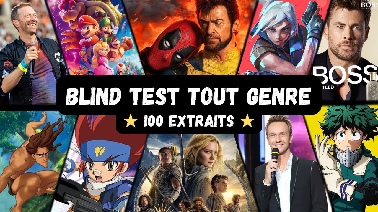 🎬 Blind Test Tout Genre : 100 Extraits Incontournables à Deviner !