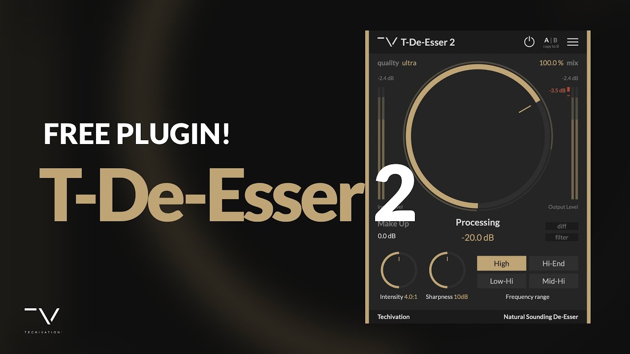 Free Plugin! Techivation T-De-Esser 2 🎚️