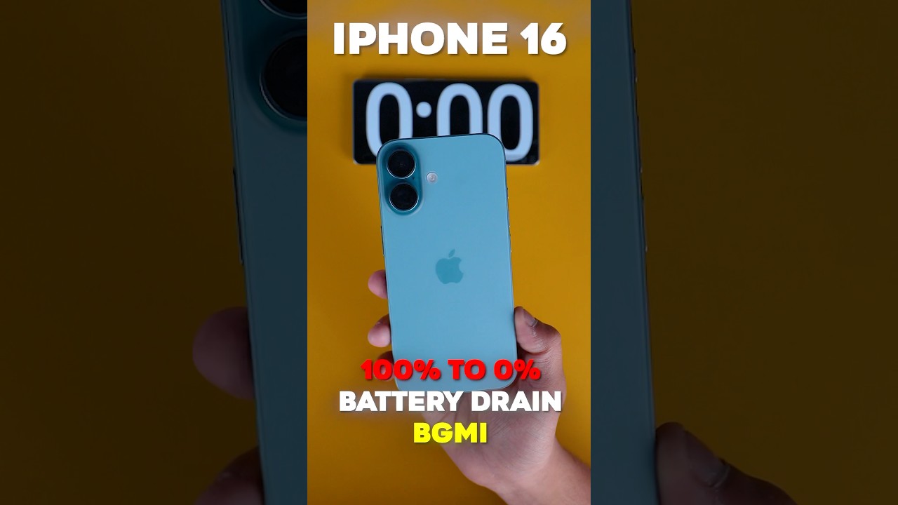 iPhone 16 BGMI Battery Drain Test 🔋