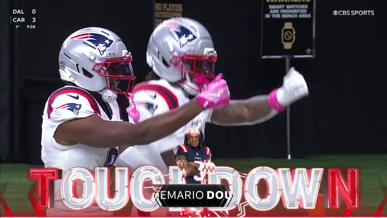 Drake Maye Connects with Demario Douglas for an Amazing Touchdown! 🏈