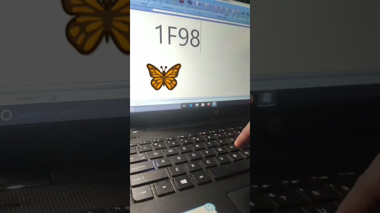 Ms Word Shortcut for Butterfly Symbol 🦋