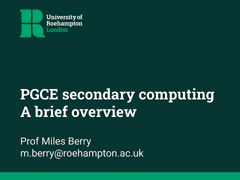 Secondary Computing PGCE