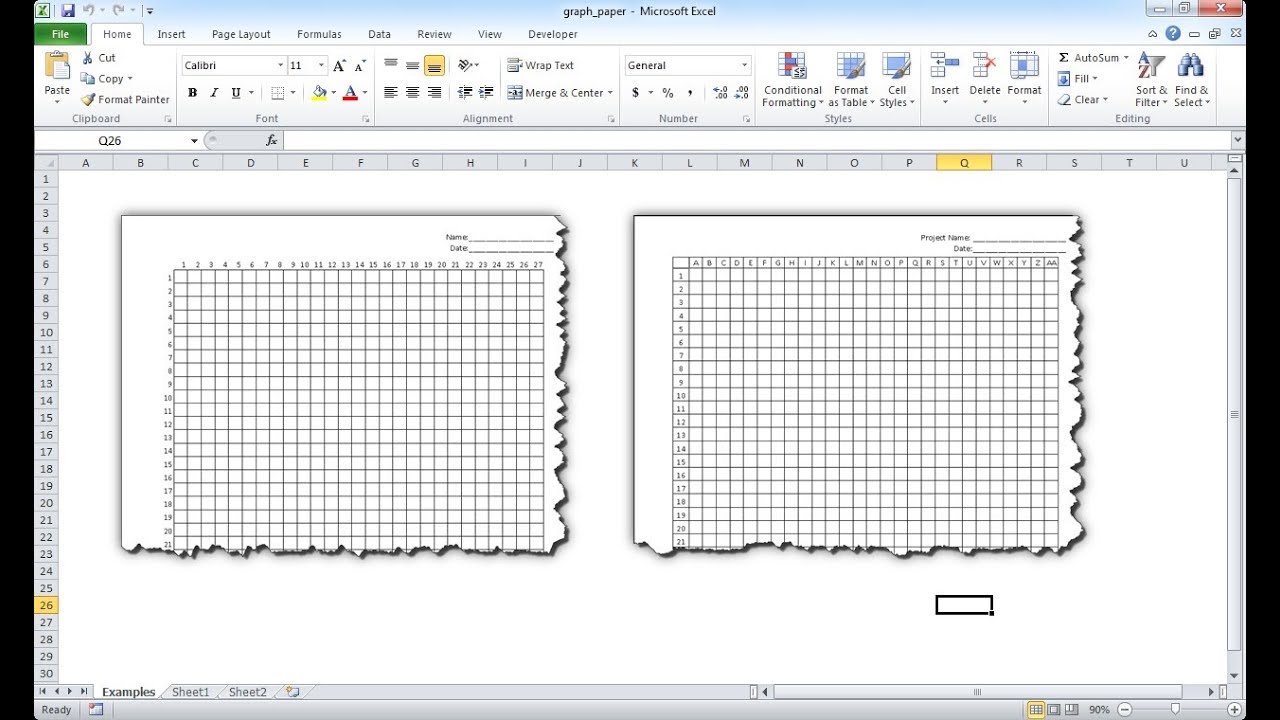 Create Graph Paper in Excel 📊