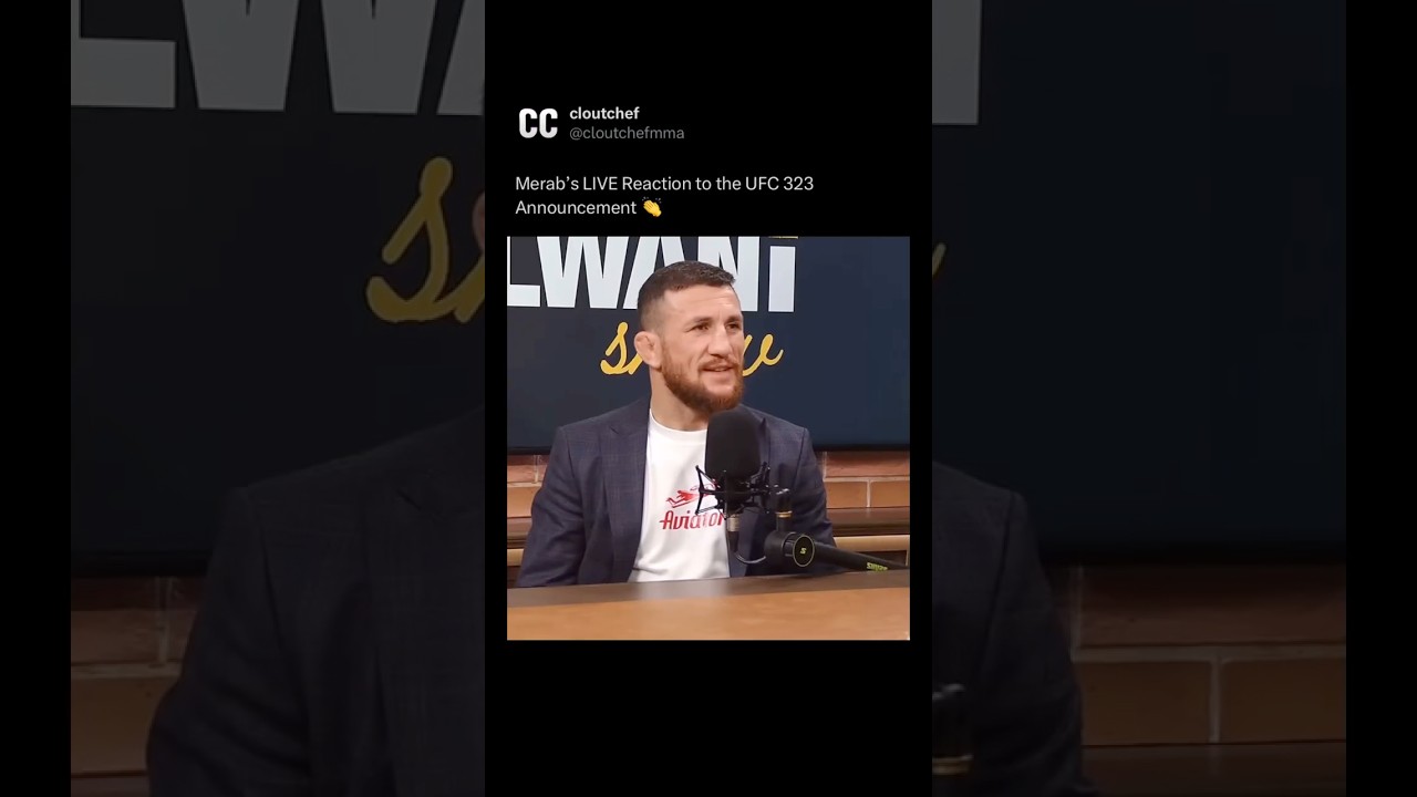 Merab's Live Reaction to UFC 323 Announcement 👏