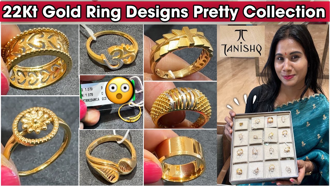 Just 1Gm💫⭕️……Tanishq Beautiful 22Kt Gold (New) Ring Designs.