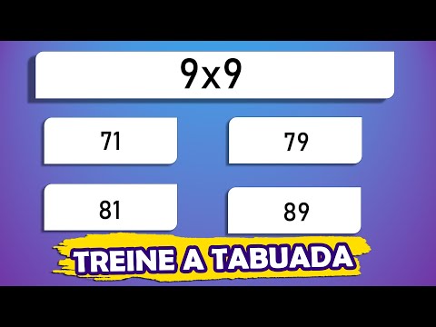 TREINE A TABUADA AGORA! Quiz com 15 perguntas para aprender a tabuada