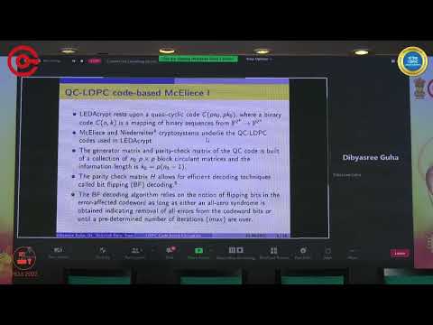 Paper Presentation on "Security Analysis of LDPC Code-based Encryption"