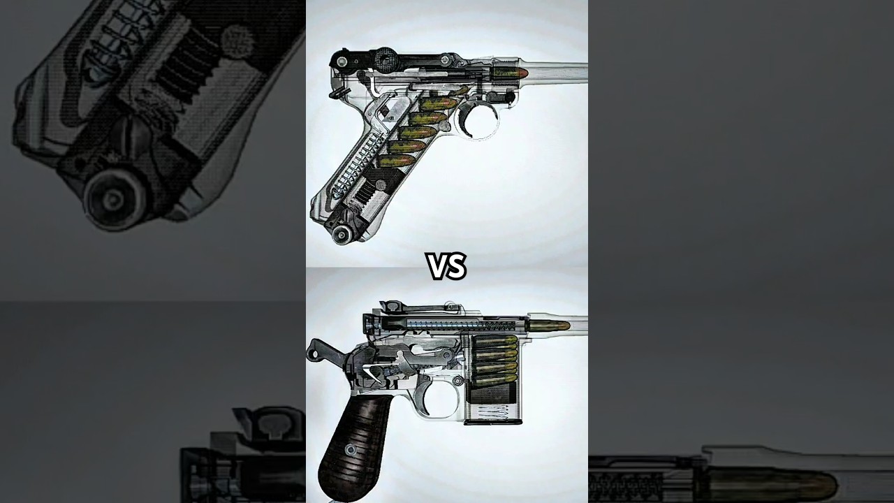 Luger P08 vs Mauser C96 🆚 | Short Gun Duel