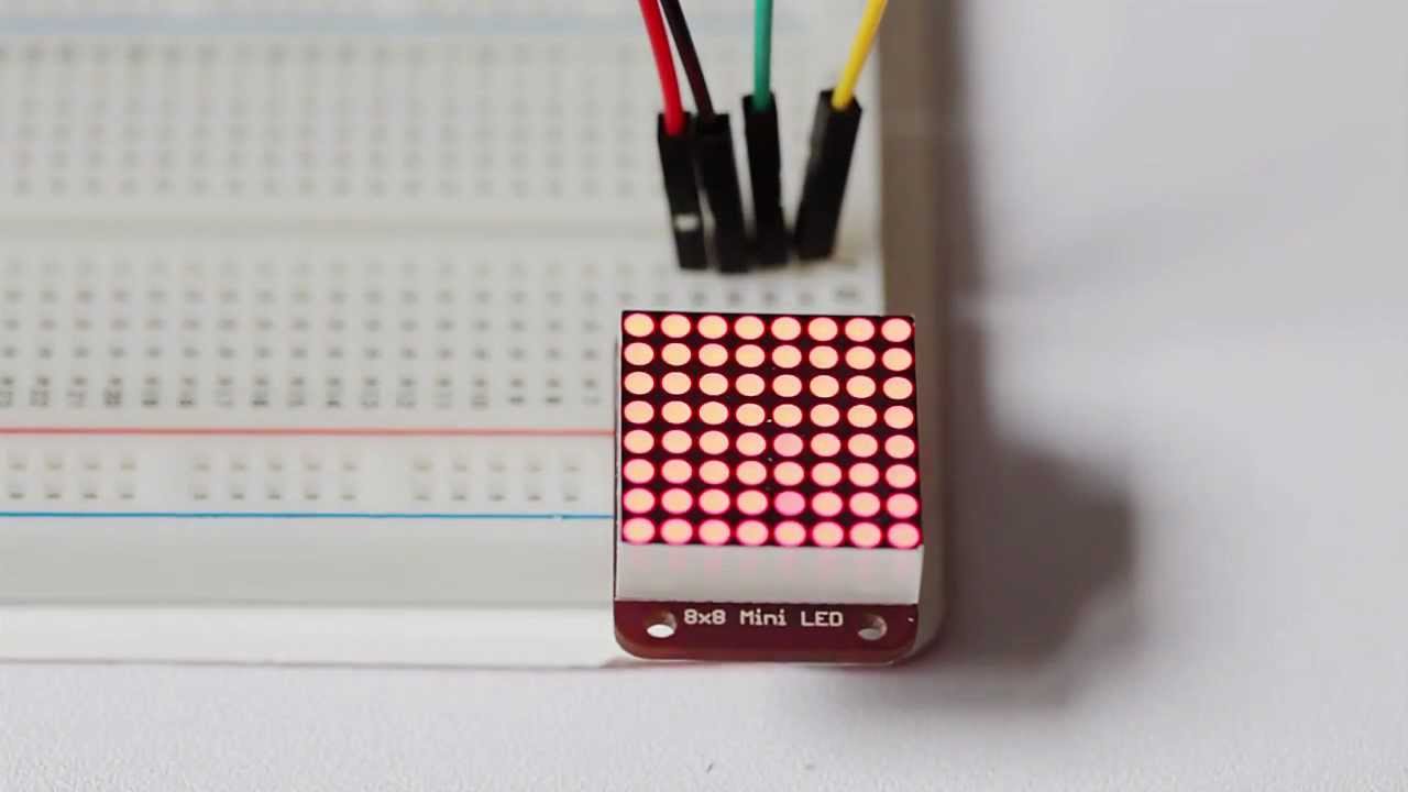 Adafruit Mini 8x8 LED Matrix with I2C Backpack 🔴