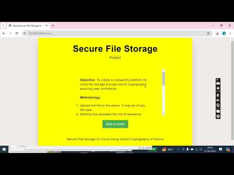 Secure File Storage on Cloud Using Hybrid Cryptography in Python | Project for Final Year & Research