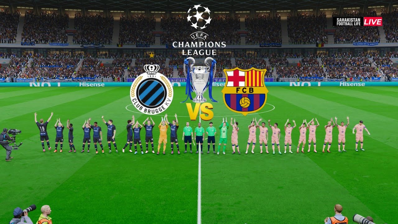 Club Brugge vs Barcelona: UEFA Champions League Qualifiers Match Highlights (Simulation PES)