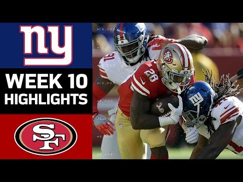 Giants vs. 49ers | NFL Week 10 Game Highlights