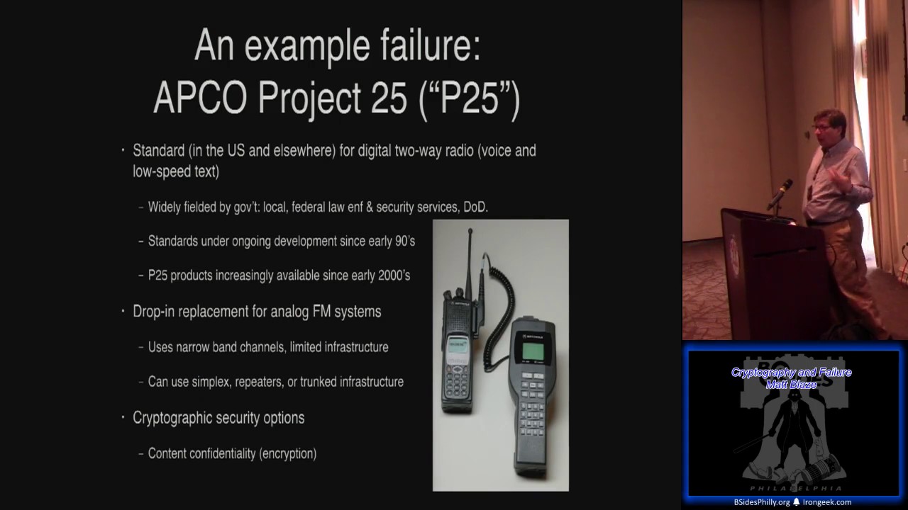 Cryptography & Failure Insights by Matt Blaze at BSides Philly 2016 🔐