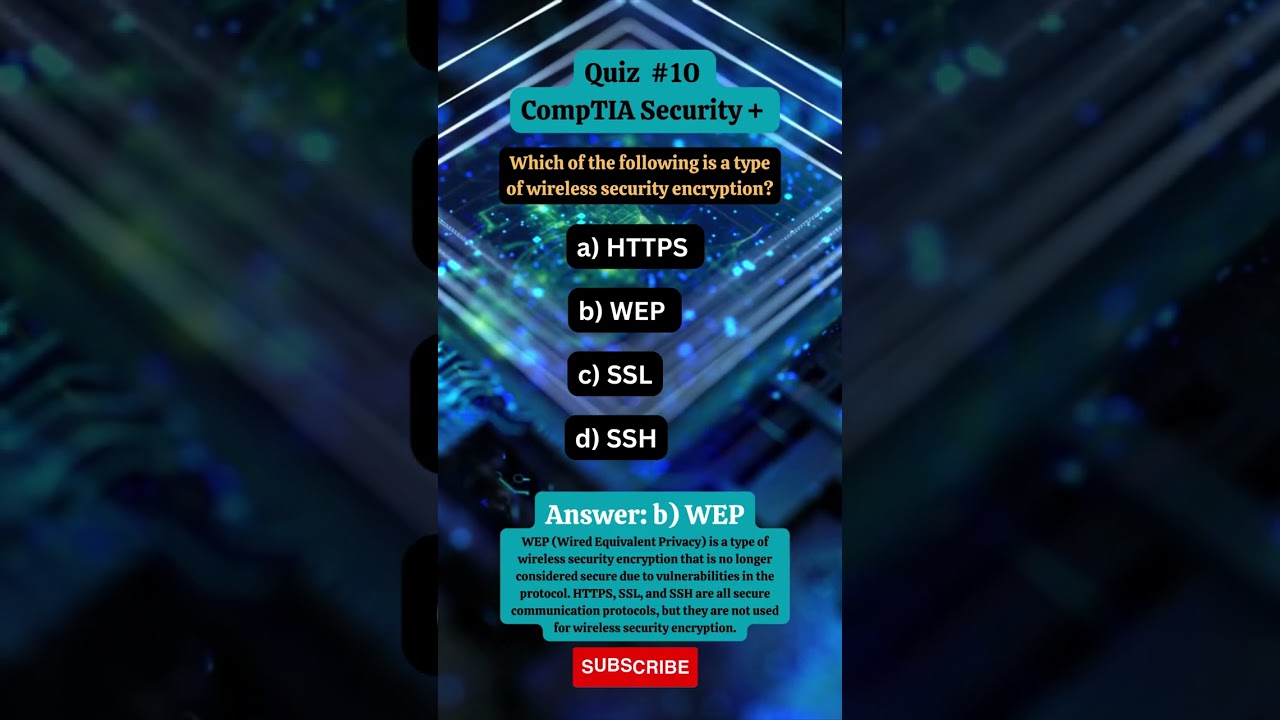 Can You Pass This Wireless Security Quiz? π€ | Security+ Practice Questions #10