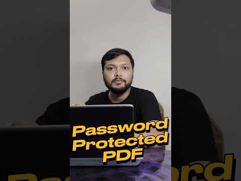 Unlock Password Protected PDF #tricks #tech