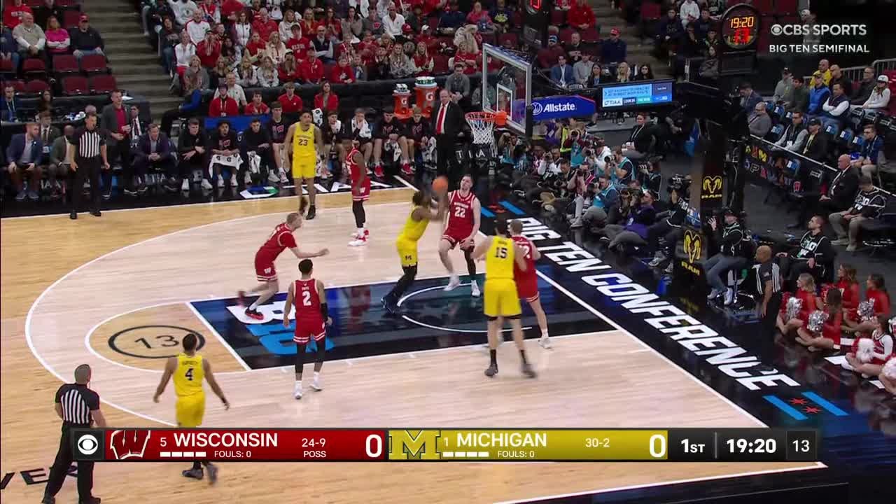 Morez Johnson Jr. Scores First for Michigan | 2026 B1G Tournament