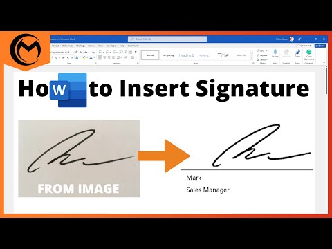 How to Insert Signature in Microsoft Word (From Paper to Word Document)