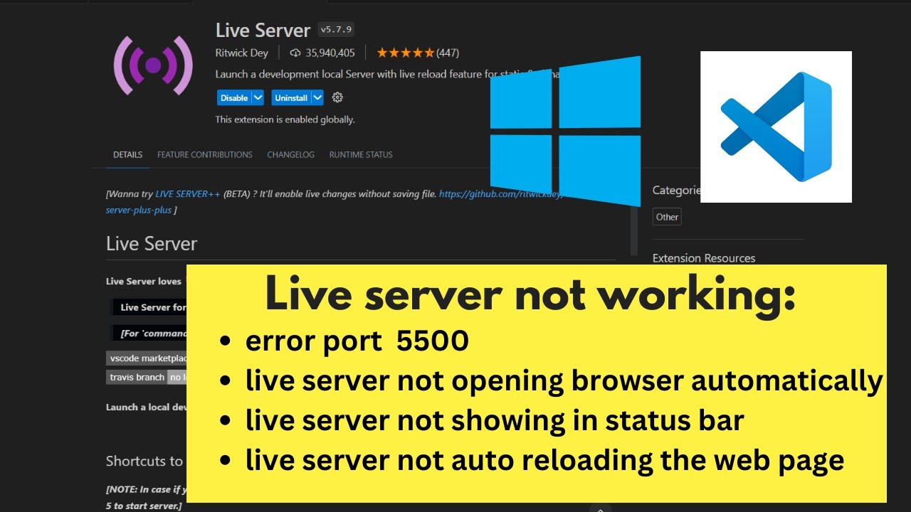 Fix Live Server Not Working in VS Code π