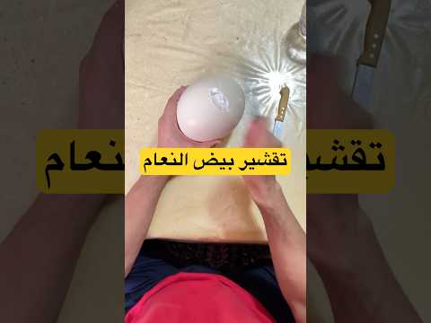تقشير بيض النعام #food