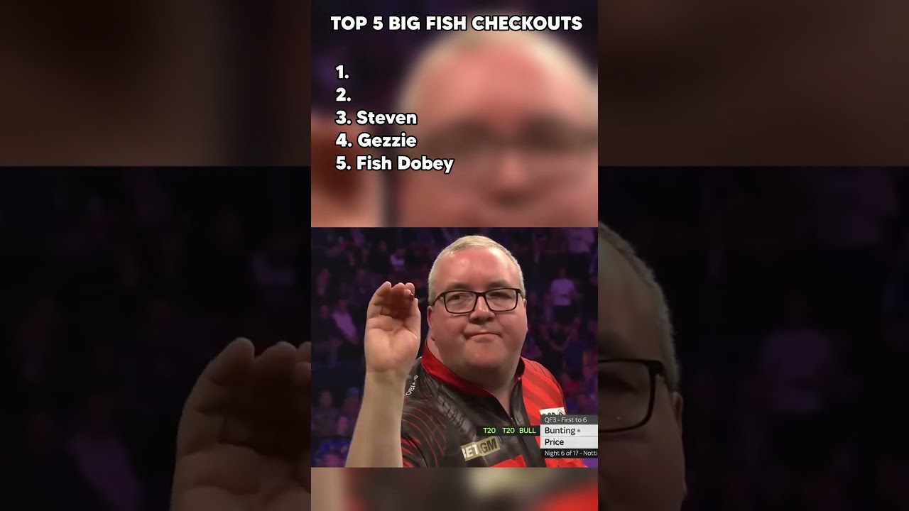 Top 5 BIG FISH CHECKOUTS in Professional Darts | 170 Checkouts Darts