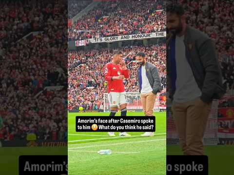 Amorim face after Casemiro spoke to him - What do you think he said?📹 by ManUnited dugout #football