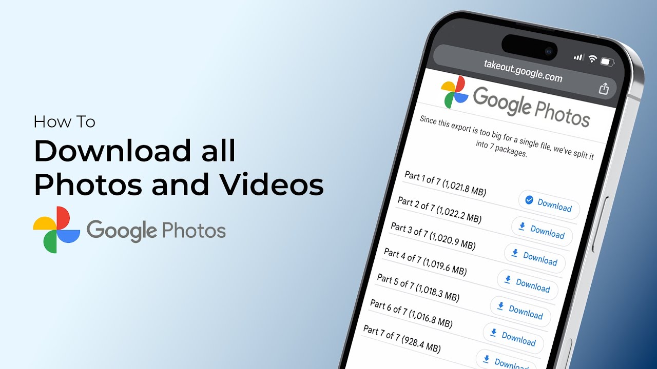 Download All Google Photos & Videos in One Click π₯