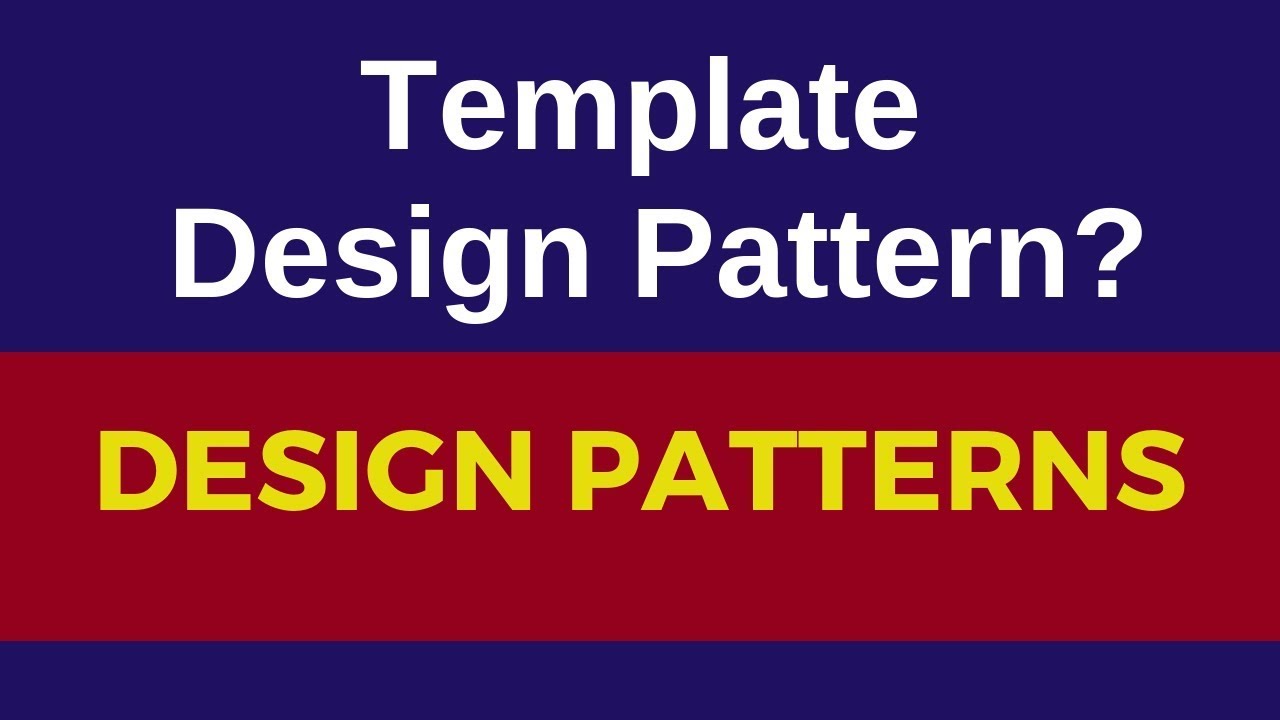 Template design pattern real world example|Template pattern