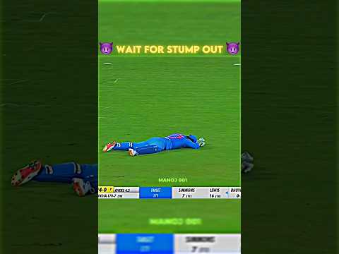 WAIT FOR STUMP OUT đ #shortvideo #shortsfeed #viralvideo #cricket
