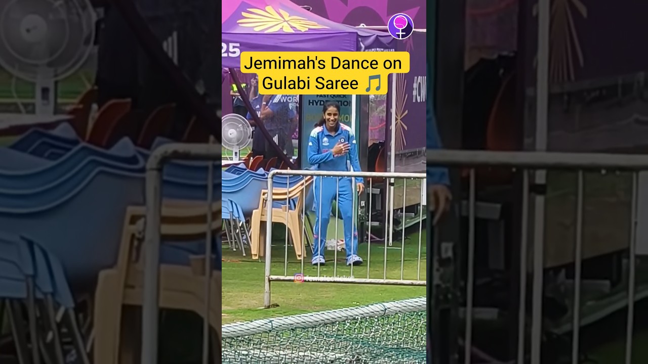 Jemimah Rodrigues' Stunning Dance in Gulabi Saree 💃