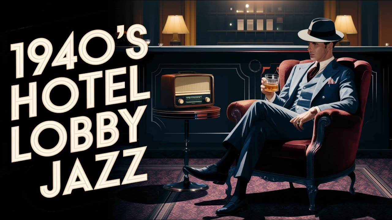 1940s Hotel Lobby Jazz 🎶 Elegant Golden Era Tunes