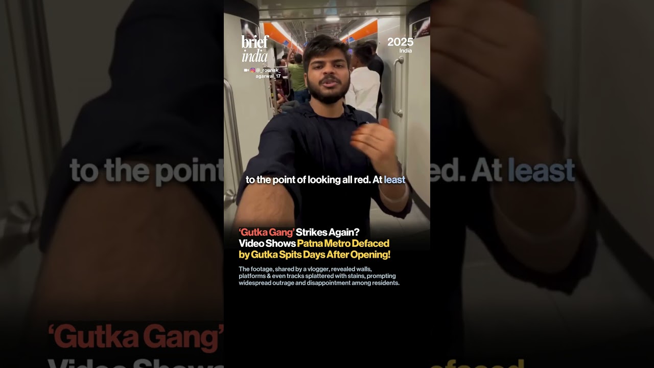 Patna Metro Turns Red in 3 Days, Gutka Spit Wrecks Stations 🚆