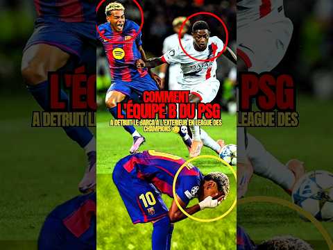 Comment l’équipe B du PSG a détruit le Barça à l’extérieur en Ligue des Champions. 😳💀 #football