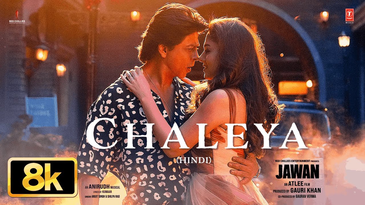 Jawan: Chaleya 8K Full Song | Shah Rukh Khan & Nayanthara | Atlee & Anirudh