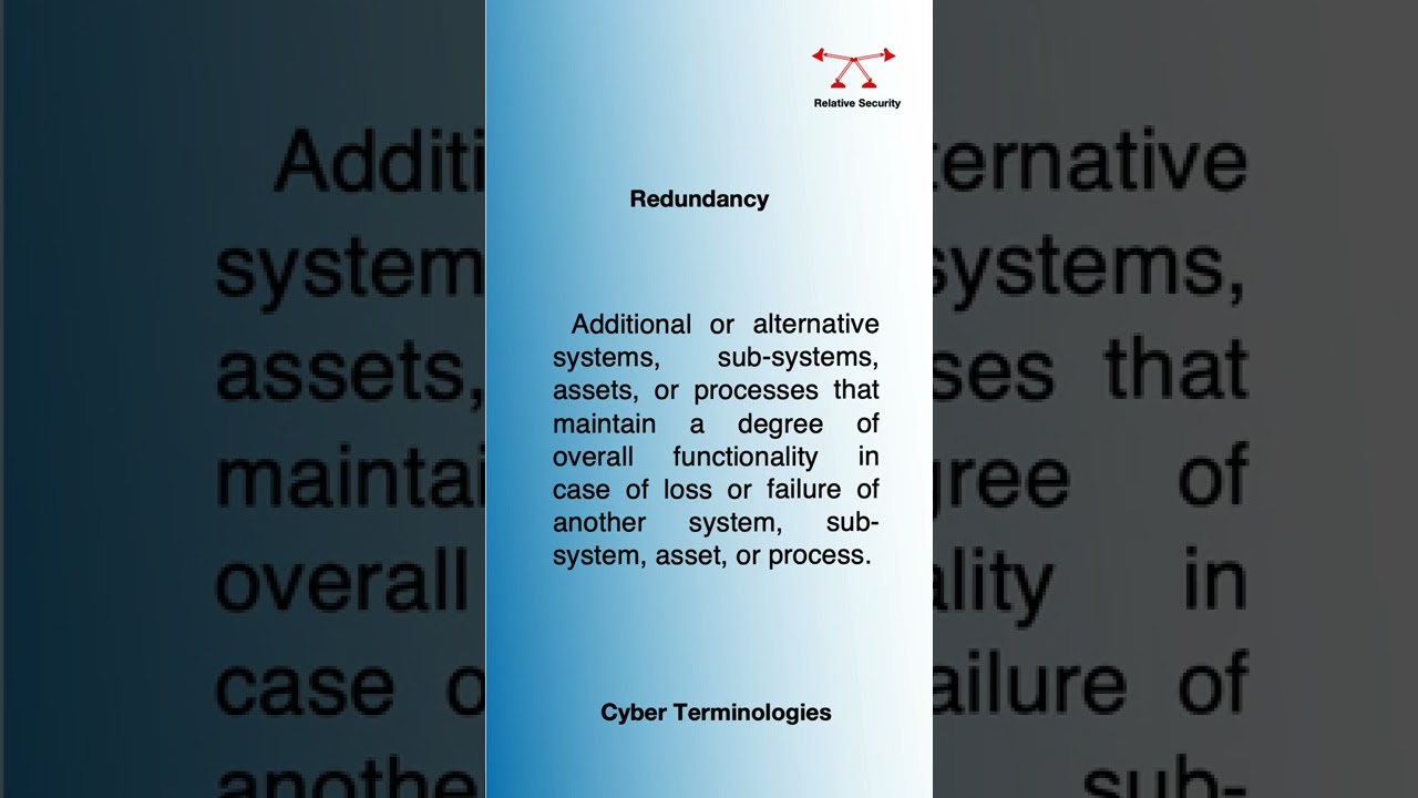 Cybersecurity Redundancy: Ensuring System Reliability 🔒