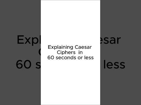 Explaining caesar ciphers in 60 seconds or less #cipher #codes
