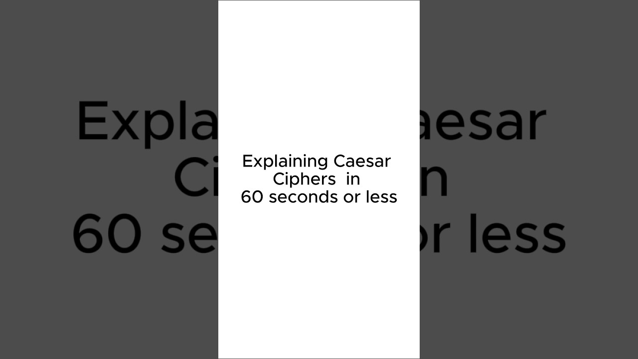 Master Caesar Ciphers in Just 60 Seconds! 🔐