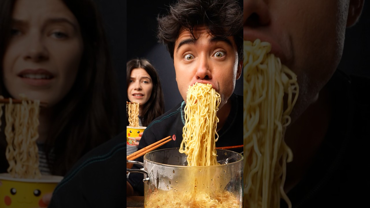 Small vs. Giant Ramen Challenge 🍜