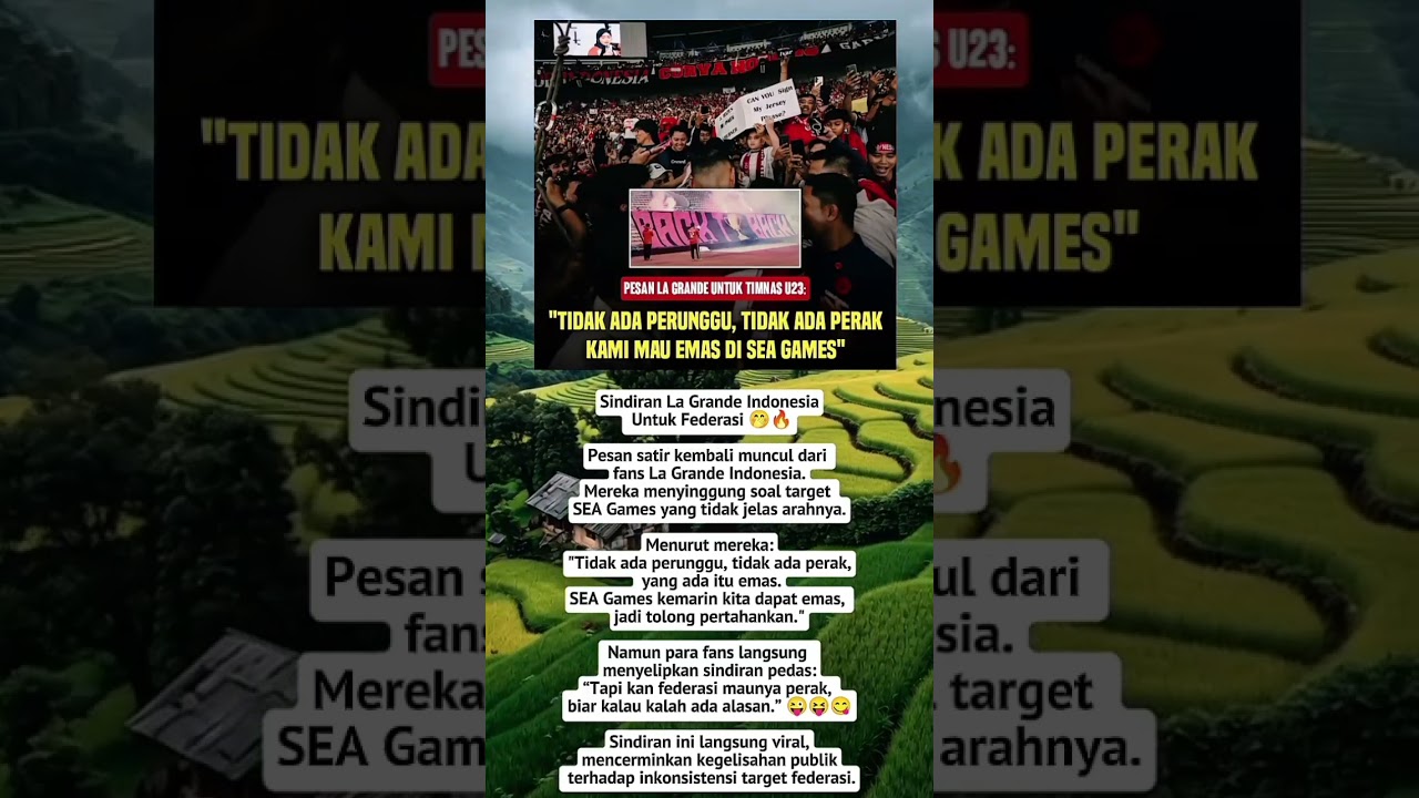 Sindiran Fans kepada PSSI soal Target SEA Games 🏅