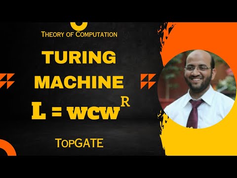 Turing Machine for L = wcw^r in English | Turing Machine for Language WCWr | Automata Theory | TOC